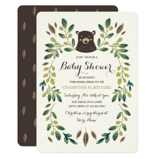 Bear Cub Baby Shower Card