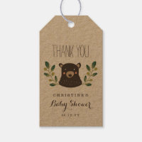 Bear Cub Baby Shower Gift Tags