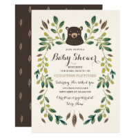 Bear Cub Baby Shower Invitation