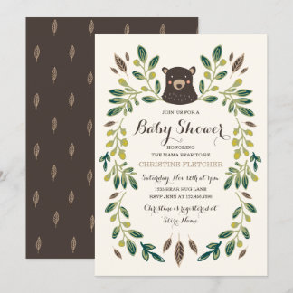 Bear Cub Baby Shower Invitation