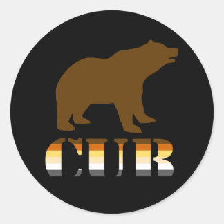 BEAR CUB CLASSIC ROUND STICKER