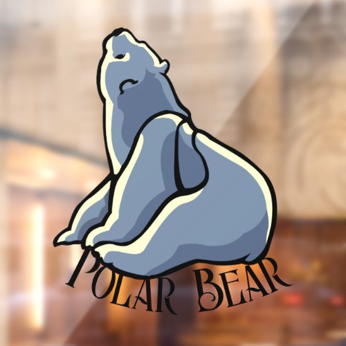 Bear Cub Decal Personalized Bear Art Window Cling