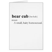 BEAR CUB (definition) (Front)
