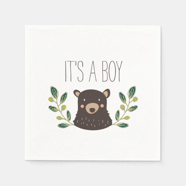 Bear Cub Paper Napkins (Front)