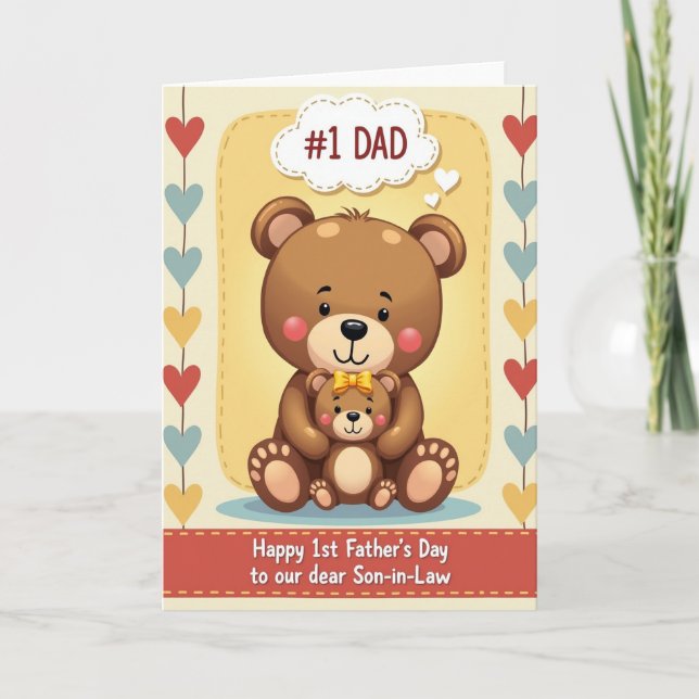 Bear Cub Sweet Fathers Day Card (Front)