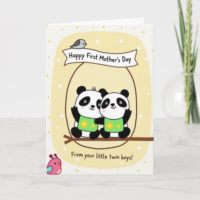 Bear Cubs Mothers Day Scene Card (Front)