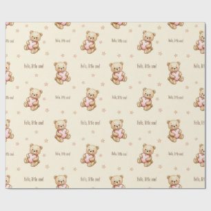  Bear Cubs with Hearts by Natasha Us   Wrapping Paper