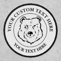 Bear Custom Text Classic Icon Logo  Button