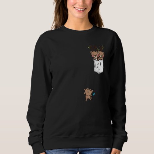 Bear   Cute Bear Pocke for Kids Bear  1 Sweatshirt