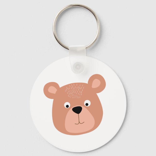 Bear cute face keychain (Front)
