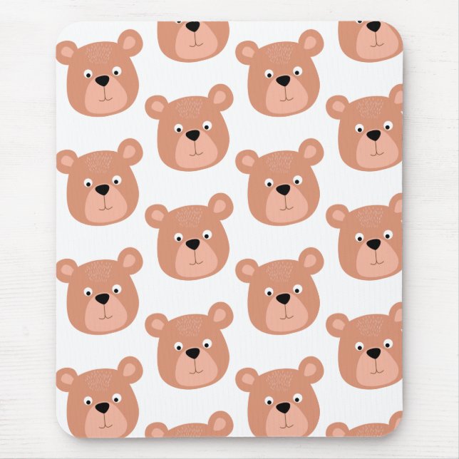 Bear cute face mouse pad (Front)