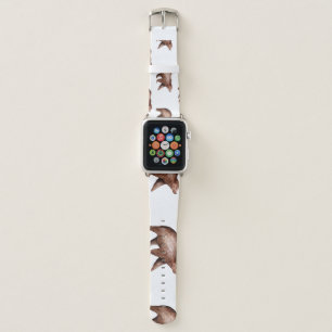 Bear Cuteness: Watercolor Animal Pattern Apple Watch Band