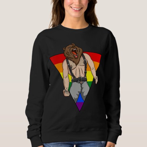 Bear Daddy Rainbow Gay Pride Queer LGBTQ Sweatshirt