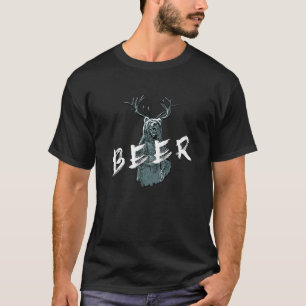 Bear Deer Beer Nature Wordplay T-Shirt