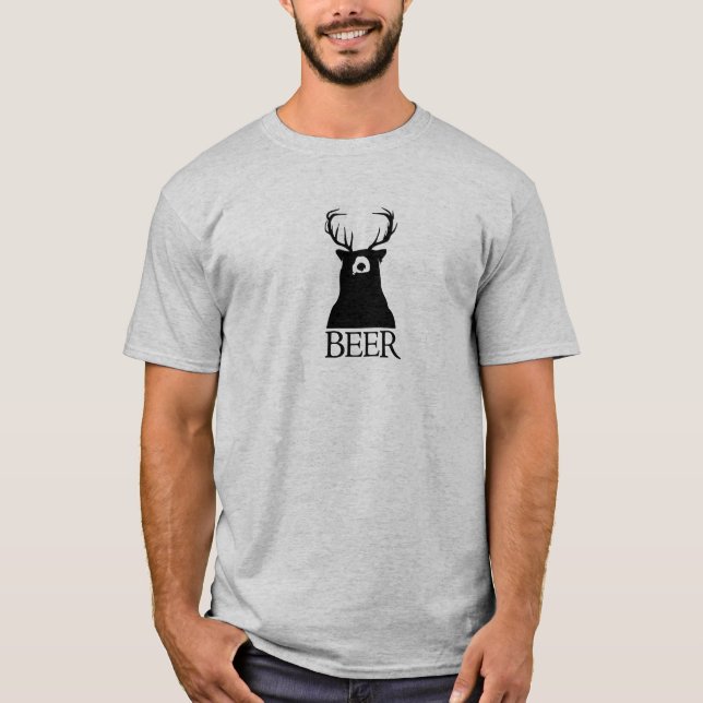 Bear + Deer = Beer T-Shirt (Front)