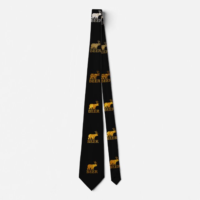 Bear Deer or Beer Neck Tie (Front)