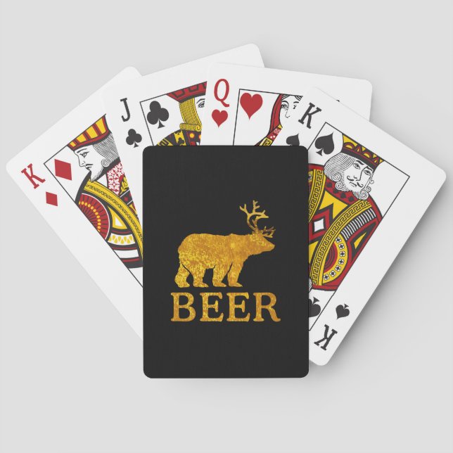 Bear Deer or Beer on Beer Poker Cards (Back)