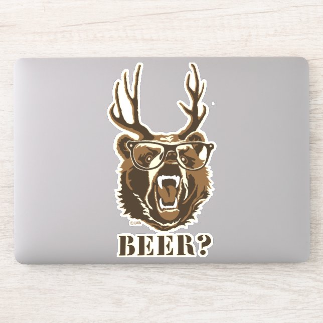 Bear, Deer or Beer Sticker (Computer)