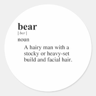 BEAR DEFINITION CLASSIC ROUND STICKER
