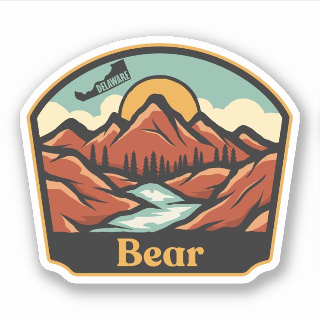 Bear, Delaware  Sticker (Front)