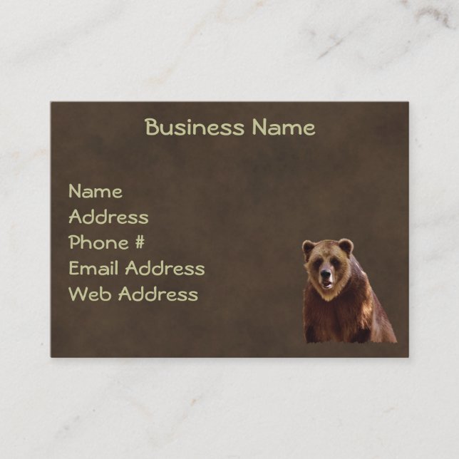 Bear Design for Animal and Wildlife-Supporters Business Card (Front)