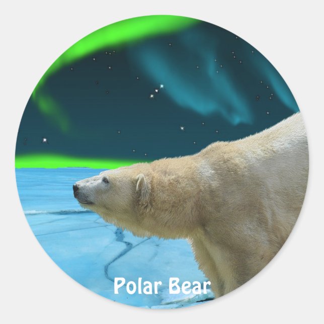 Bear Design for Animal and Wildlife-Supporters Classic Round Sticker (Front)