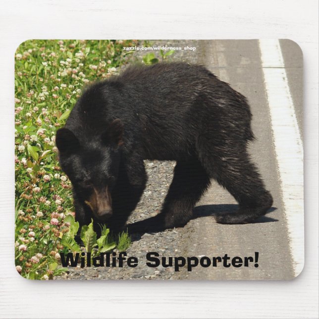 Bear Design for Animal and Wildlife-Supporters Mouse Pad (Front)