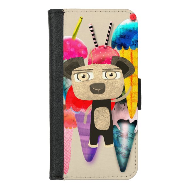 BEAR DESSERT iPhone WALLET CASE (Front)