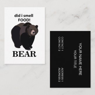 Bear Did I Smell Food Funny Bear