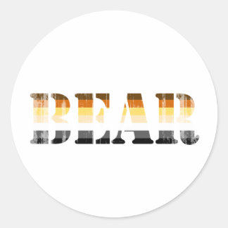 BEAR distressed Classic Round Sticker