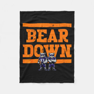 Bear Down Women Kids Boys Girls Youth Teen Men Fleece Blanket