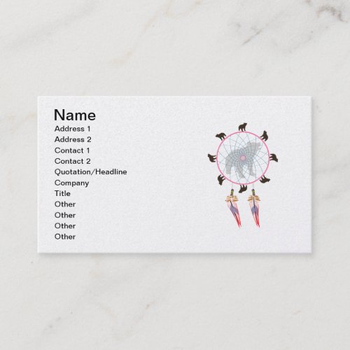 Bear Dream Catcher Business Card Templates