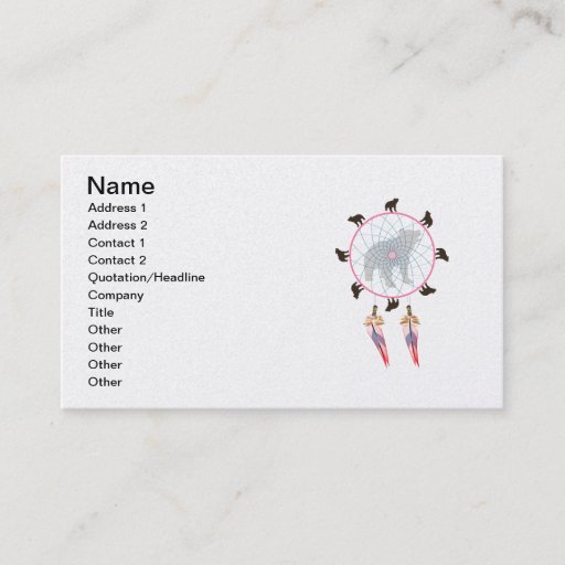 Customizable Bear Dream Catcher Business Card Templates