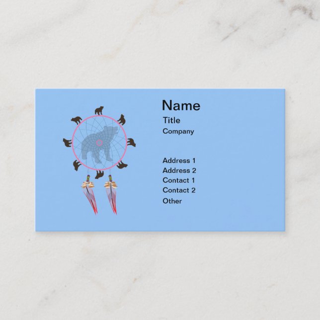 Bear Dream Catcher Business Card (Front)