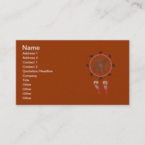 Bear Dream Catcher Business Card Templates