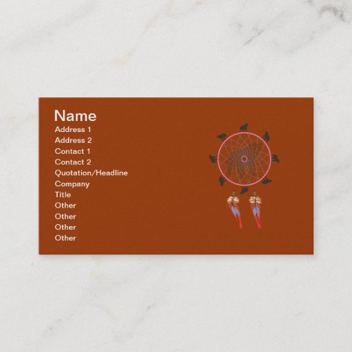 Customizable Bear Dream Catcher Business Card Templates