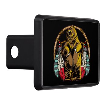 Bear Dream Catcher Trailer Hitch Cover by nativeamericangifts at Zazzle