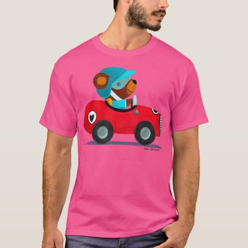 Bear driving a race T_Shirt