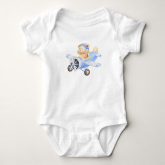 Bear Driving Plane Baby Bodysuit