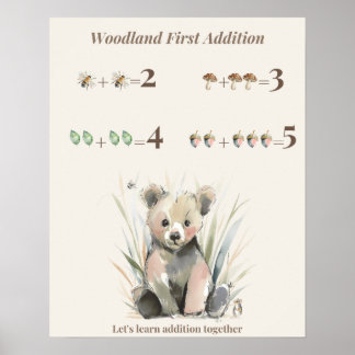 Bear Early Maths Learning Print