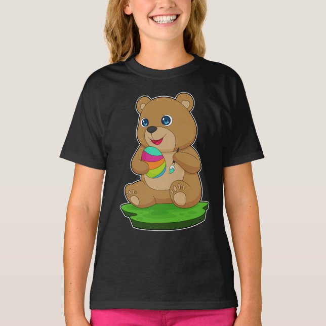 Bear Easter Easter egg Painting T-Shirt (Front)
