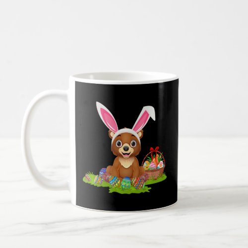 Bear Easter Egg Hunting Bunny Bear Easter Sunday  Coffee Mug