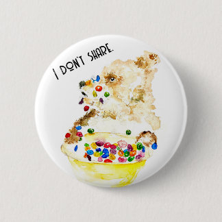 Bear Eating Cereal Button