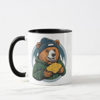 Bear Eating Cheese - Funny Anti Green Bay Wisconsi Mug