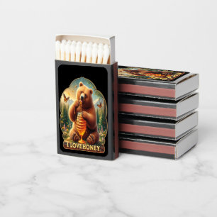 Bear Eating Honey From A Honeycomb Matchboxes