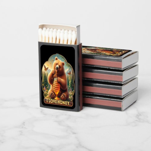 Bear Eating Honey From A Honeycomb Matchboxes