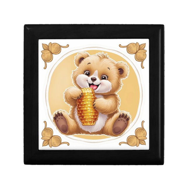 bear eating honey gift box (Front)