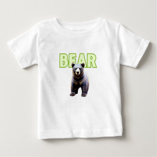Bear Elegance: Iconic Pose Design Baby T-Shirt