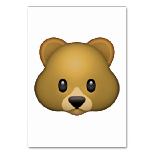 Bear _ Emoji Table Number