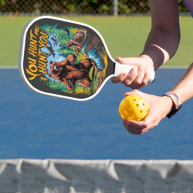Bear Encounter in the Woods Funny Bear Hunting  Pickleball Paddle (Insitu)